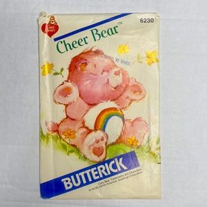 Vintage 1980s Cheer Bear Butterick Sewing
Pattern 6230 Uncut